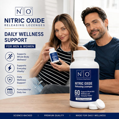 N1O1 Nitric Oxide Lozenges, 60 Count, 30-Day Supply Supplement | Created by Dr. Nathan S. Bryan, Dissolvable Lozenges, Easy to Take, for Men & Women